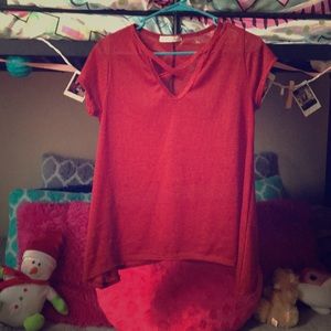 A cutout red top!!